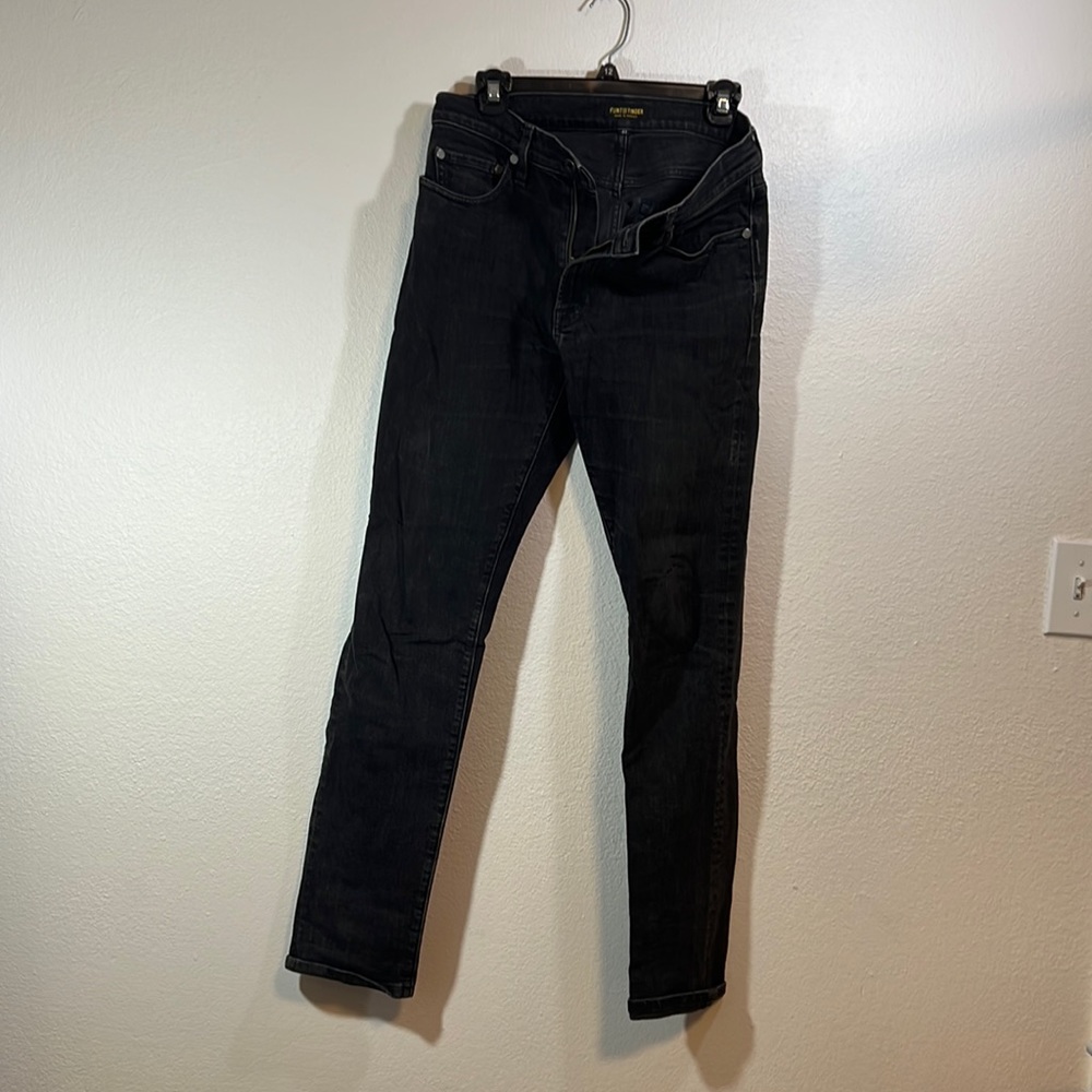 Flint and Tinder slim black jeans